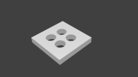 square button 10 millimetre (printed colour: blue)